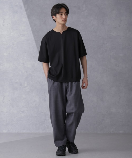 NANO universe(ナノユニバース)の「ライトウェイトドライパンツ(セットアップ可)(その他パンツ・メンズ・ブラウン/ネイビー/グレー・S/M/L)」の8枚目の写真