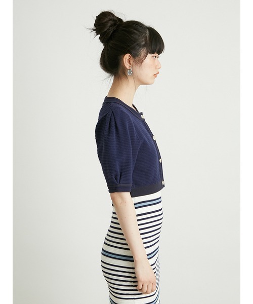 LILY BROWN(リリーブラウン)の「【LILY BROWN×MARY QUANT】クロップドニットカーディガン(カーディガン/ボレロ・レディース・その他/ホワイト/ネイビー/ピンク・FREE)」の18枚目の写真
