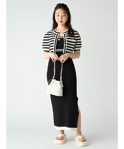 LILY BROWN(リリーブラウン)の「【LILY BROWN×MARY QUANT】クロップドニットカーディガン(カーディガン/ボレロ・レディース・その他/ホワイト/ネイビー/ピンク・FREE)」の14枚目の写真