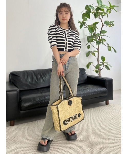 LILY BROWN(リリーブラウン)の「【LILY BROWN×MARY QUANT】クロップドニットカーディガン(カーディガン/ボレロ・レディース・その他/ホワイト/ネイビー/ピンク・FREE)」の6枚目の写真