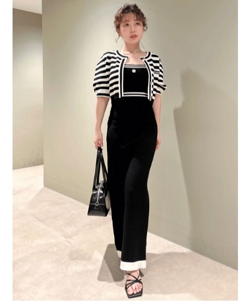 LILY BROWN(リリーブラウン)の「【LILY BROWN×MARY QUANT】クロップドニットカーディガン(カーディガン/ボレロ・レディース・その他/ホワイト/ネイビー/ピンク・FREE)」の7枚目の写真