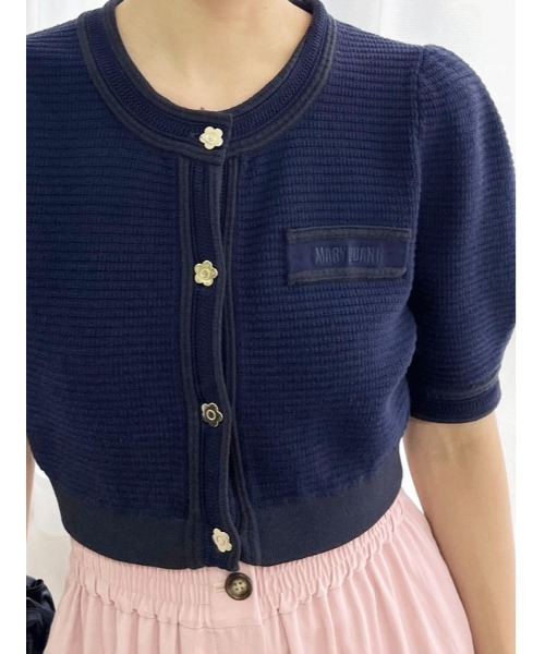 LILY BROWN(リリーブラウン)の「【LILY BROWN×MARY QUANT】クロップドニットカーディガン(カーディガン/ボレロ・レディース・その他/ホワイト/ネイビー/ピンク・FREE)」の12枚目の写真