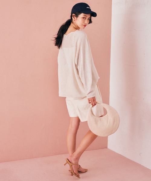 BARNYARDSTORM(バンヤードストーム)の「BARNYARDSTORM / リネンショートパンツ(その他パンツ・レディース・ブラック/オフホワイト・0/1)」の19枚目の写真