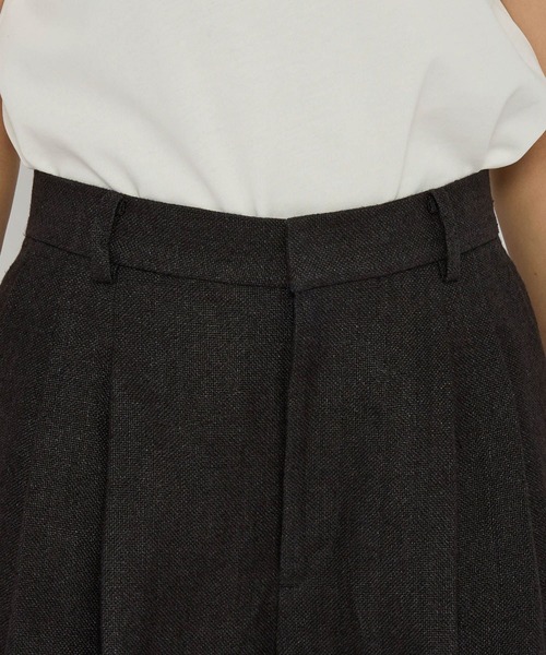 BARNYARDSTORM(バンヤードストーム)の「BARNYARDSTORM / リネンショートパンツ(その他パンツ・レディース・ブラック/オフホワイト・0/1)」の4枚目の写真