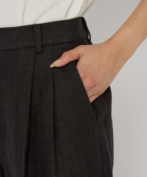 BARNYARDSTORM(バンヤードストーム)の「BARNYARDSTORM / リネンショートパンツ(その他パンツ・レディース・ブラック/オフホワイト・0/1)」の3枚目の写真