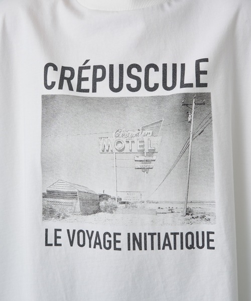 PUAL CE CIN(ピュアルセシン)の「ピグメントフォトプリントTシャツ(Tシャツ/カットソー・レディース・オフホワイト/グレー・FREE)」の13枚目の写真