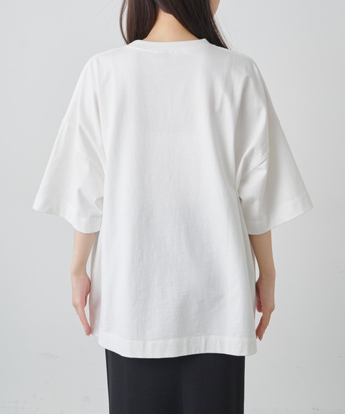 PUAL CE CIN(ピュアルセシン)の「ピグメントフォトプリントTシャツ(Tシャツ/カットソー・レディース・オフホワイト/グレー・FREE)」の15枚目の写真