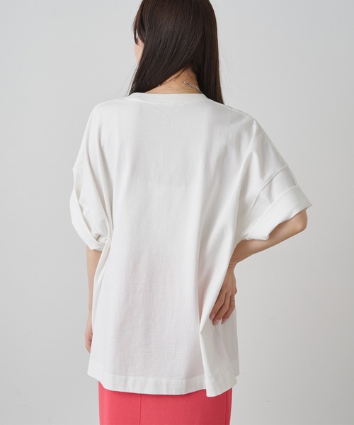 PUAL CE CIN(ピュアルセシン)の「ピグメントフォトプリントTシャツ(Tシャツ/カットソー・レディース・オフホワイト/グレー・FREE)」の8枚目の写真