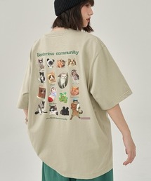 キャットプリントTシャツ