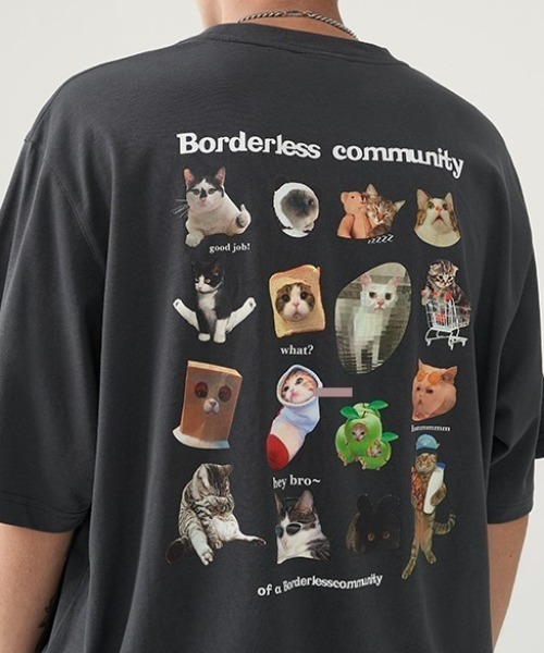 GEMEDA(ジェメダ)の「キャットプリントTシャツ(Tシャツ/カットソー・レディース・ダークグレー/ベージュ/ホワイト・M)」の13枚目の写真