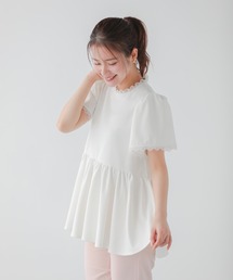 Fit more | レーストリムペプラムカットソー(Tシャツ/カットソー)