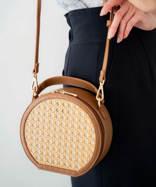 NOELA（ノエラ）の「ラタンライクサークルバッグ（ショルダーバッグ・レディース・ベージュ/ブラウン/オフホワイト・フリー）」の13枚目の写真