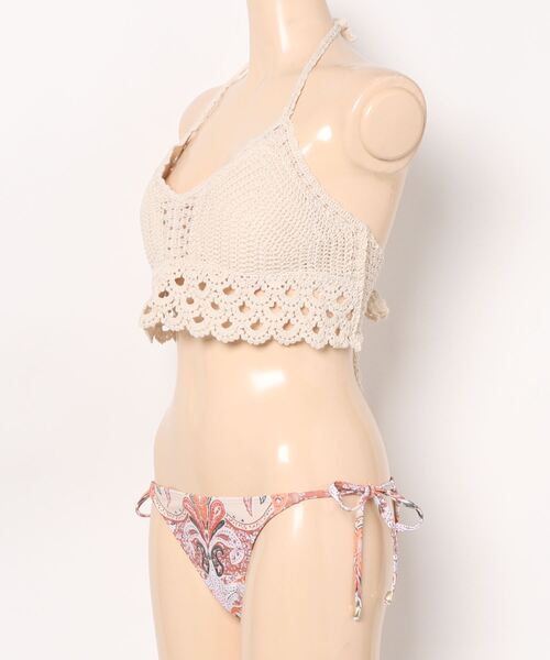 セール】ホルターネック かぎ編みレースデザイン ビキニ 水着