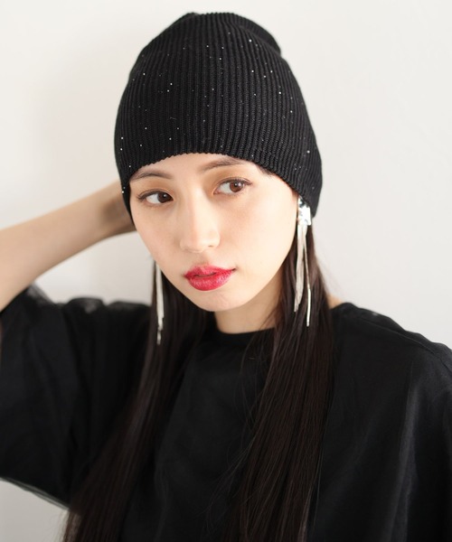 HARE(ハレ)の「ラメビーニー(HARE)(ニットキャップ/ビーニー・レディース・ブラック・FREE)」の15枚目の写真