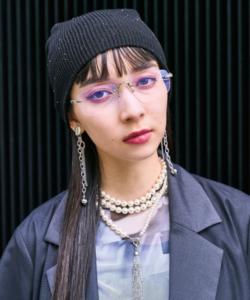 HARE(ハレ)の「ラメビーニー(HARE)(ニットキャップ/ビーニー・レディース・ブラック・FREE)」の17枚目の写真