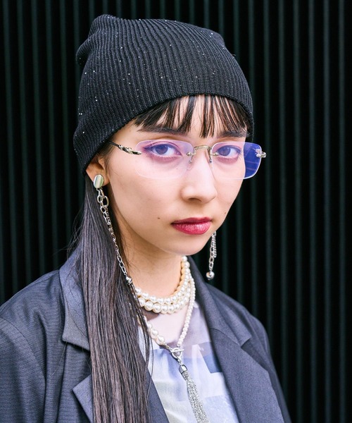 HARE(ハレ)の「ラメビーニー(HARE)(ニットキャップ/ビーニー・レディース・ブラック・FREE)」の19枚目の写真