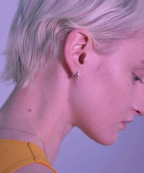 and cloud(アンドクラウド)の「Spine Hoop Pierce/Single(ピアス(片耳用)・レディース・ブラック/シルバー/イエローゴールド・FREE)」の9枚目の写真