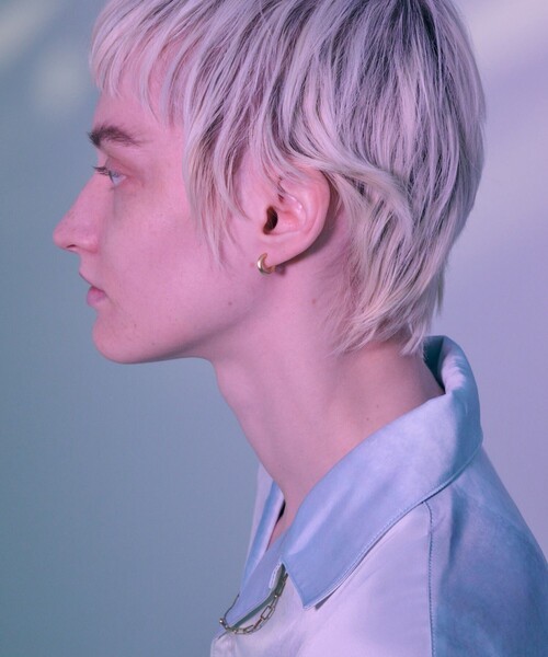 and cloud(アンドクラウド)の「Spine Hoop Pierce/Single(ピアス(片耳用)・レディース・ブラック/シルバー/イエローゴールド・FREE)」の10枚目の写真