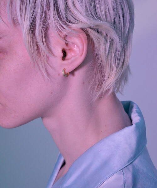 and cloud(アンドクラウド)の「Spine Hoop Pierce/Single(ピアス(片耳用)・レディース・ブラック/シルバー/イエローゴールド・FREE)」の11枚目の写真