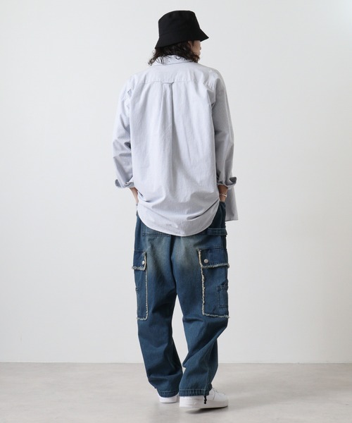 RE730(アールイーセブンサーティー)の「RE730 デニムカーゴパンツ(カーゴパンツ・メンズ・ブラック/ブルー・M/L/XL)」の19枚目の写真