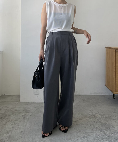 CAPRICIEUX LE'MAGE（カプリシューレマージュ）の「Wウエストパンツ（その他パンツ・レディース・ベージュ/グレー・38/36）」の10枚目の写真