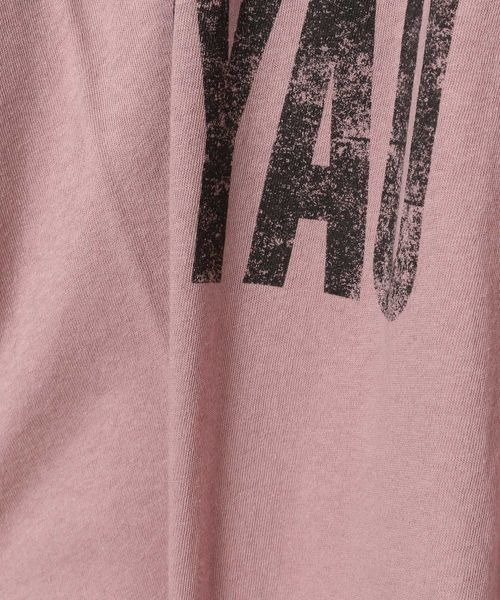 JEANASIS（ジーナシス）の「STACKロゴプリントTEE/131672（Tシャツ/カットソー・レディース・ブラック/チャコールグレー/ホワイト/ピンク・FREE）」の5枚目の写真