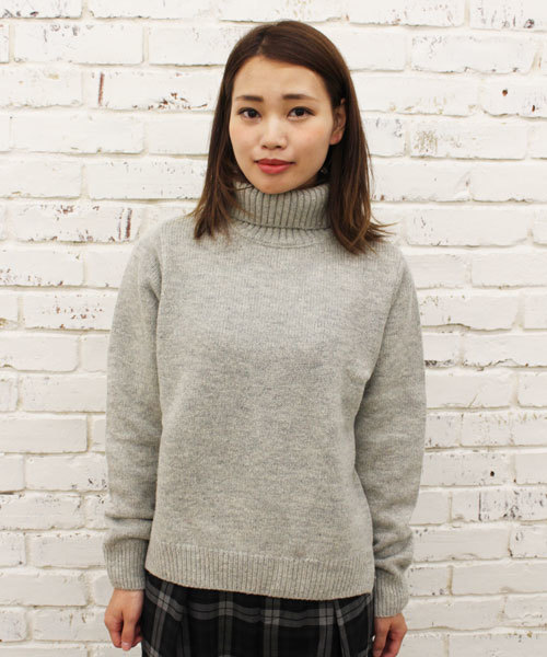 CIAOPANIC（チャオパニック）の「【Ciaopanic】ウォッシャブル天竺編みタートルネック（ニット/セーター・レディース・ホワイト/アイボリー/グレー/ネイビー・FREE）」の3枚目の写真