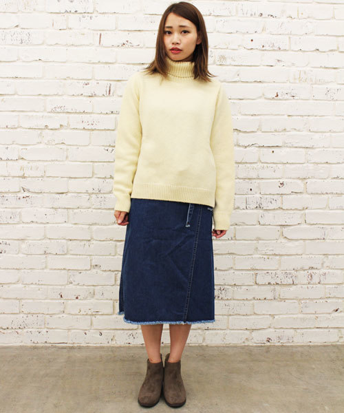 CIAOPANIC（チャオパニック）の「【Ciaopanic】ウォッシャブル天竺編みタートルネック（ニット/セーター・レディース・ホワイト/アイボリー/グレー/ネイビー・FREE）」の11枚目の写真