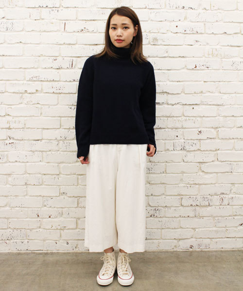 CIAOPANIC（チャオパニック）の「【Ciaopanic】ウォッシャブル天竺編みタートルネック（ニット/セーター・レディース・ホワイト/アイボリー/グレー/ネイビー・FREE）」の13枚目の写真