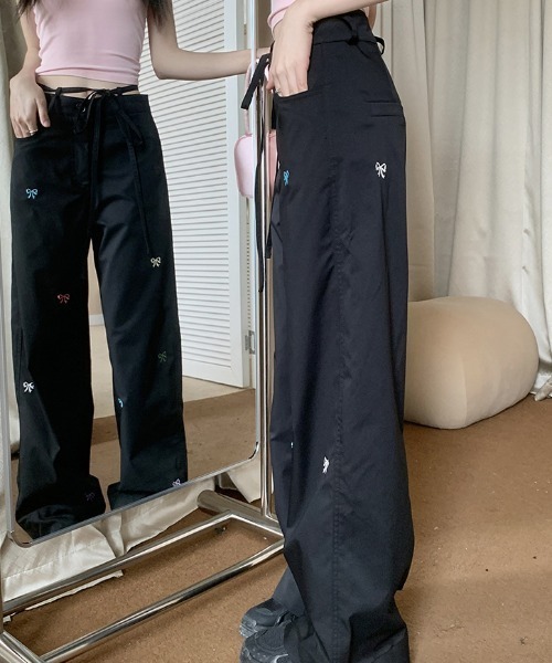Vipoa（ヴィポア）の「little ribbon ワイドパンツ（その他パンツ・レディース・ブラック/ベージュ・MEDIUM/LARGE）」の19枚目の写真