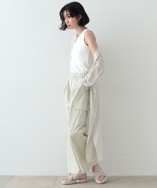 GALLEST(ギャレスト)の「◆ストレッチカーゴパンツ(その他パンツ・レディース・ライトグレー系9/ベージュ/ブラック・36/38/40)」の5枚目の写真