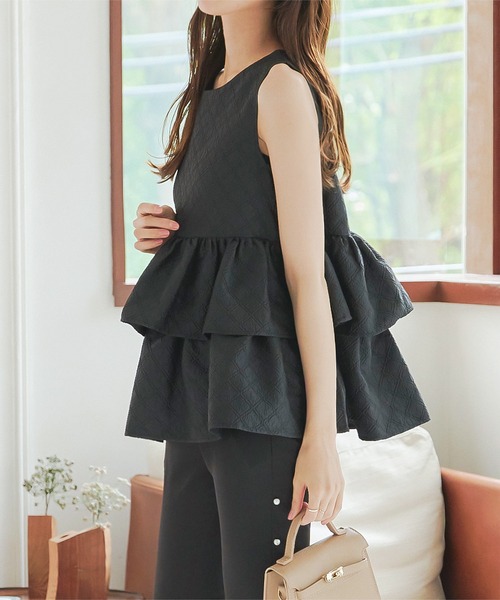 ジャガードフリルトップス（シャツ/ブラウス）｜KOBE LETTUCE