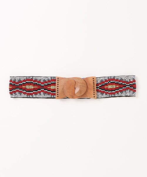 チャイハネ（チャイハネ）の「【チャイハネ】ネイティビーズベルト（ベルト・レディース・ブラウン/ターコイズブルー/ブラック/その他1/ネイビー/その他2/その他3/ホワイト・FREE）」の2枚目の写真