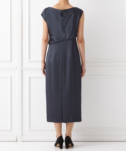 セール】胸元ドレープ2WAYタイトラインパーティードレス 結婚式