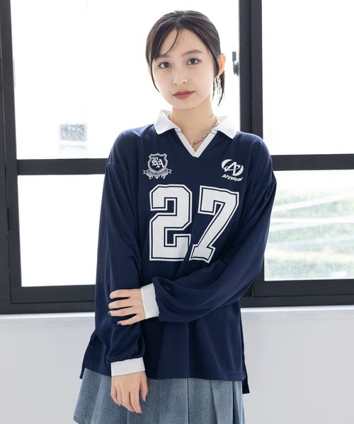repipi armario（レピピ アルマリオ）の「ナンバリングルーズロンT（Tシャツ/カットソー・キッズ・ホワイト/ネイビー/ブラック・SMALL/MEDIUM/LARGE）」の3枚目の写真