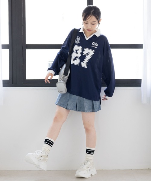 repipi armario（レピピ アルマリオ）の「ナンバリングルーズロンT（Tシャツ/カットソー・キッズ・ホワイト/ネイビー/ブラック・SMALL/MEDIUM/LARGE）」の5枚目の写真