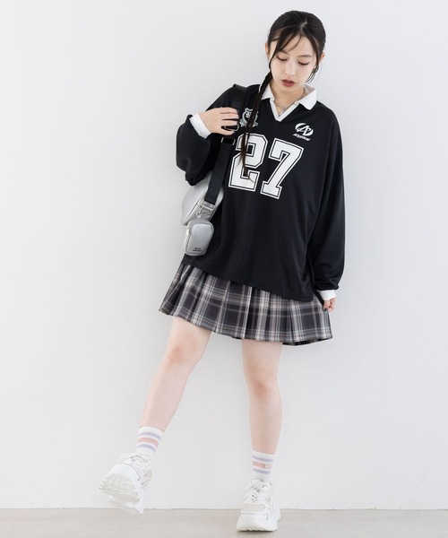 repipi armario（レピピ アルマリオ）の「ナンバリングルーズロンT（Tシャツ/カットソー・キッズ・ホワイト/ネイビー/ブラック・SMALL/MEDIUM/LARGE）」の8枚目の写真
