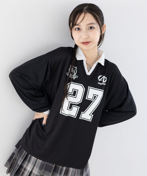 repipi armario（レピピ アルマリオ）の「ナンバリングルーズロンT（Tシャツ/カットソー・キッズ・ホワイト/ネイビー/ブラック・SMALL/MEDIUM/LARGE）」の9枚目の写真