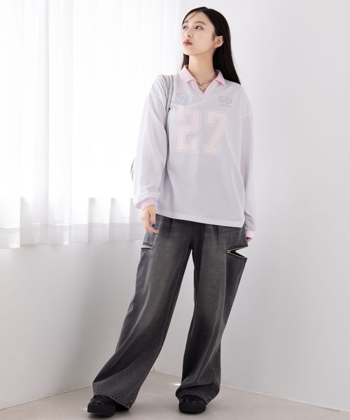 repipi armario（レピピ アルマリオ）の「ナンバリングルーズロンT（Tシャツ/カットソー・キッズ・ホワイト/ネイビー/ブラック・SMALL/MEDIUM/LARGE）」の11枚目の写真