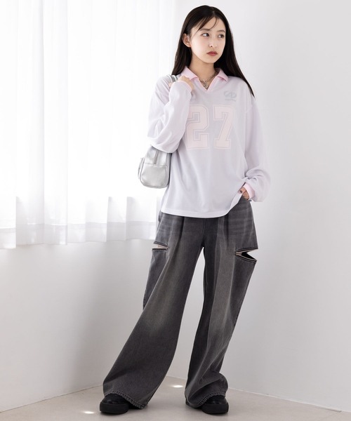repipi armario（レピピ アルマリオ）の「ナンバリングルーズロンT（Tシャツ/カットソー・キッズ・ホワイト/ネイビー/ブラック・SMALL/MEDIUM/LARGE）」の12枚目の写真