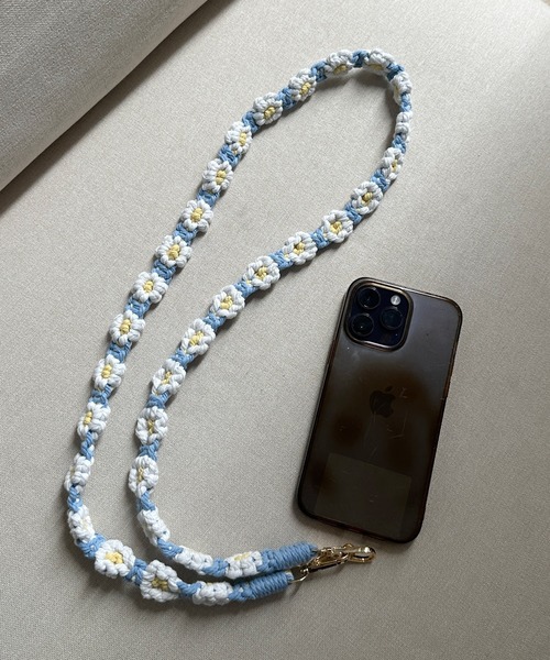 kutirlune／クロシェフラワースマホショルダー（スマホグッズ