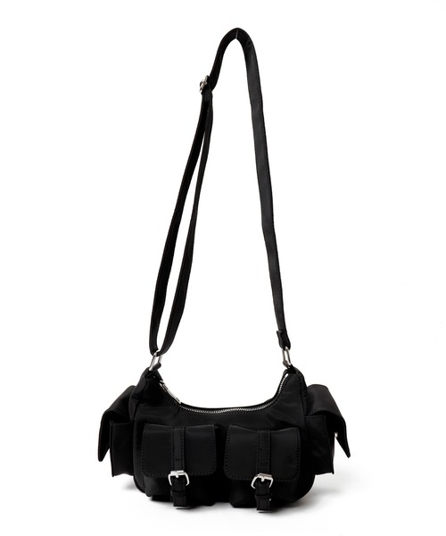 WEGO(ウィゴー)の「WEGO/金具デザインポケットショルダー(ショルダーバッグ・レディース・ブラック/ブラック系その他/グレー/レッド/ブルー系1/ブラウン・FREE)」の21枚目の写真