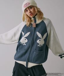 PLAYBOY(vC{[C)́ySEQUENZiV[NGYjzPB RAGLAN COWICHAN SWEATER / jbg JE` WbvI[o[TCY(J[fBK/{)