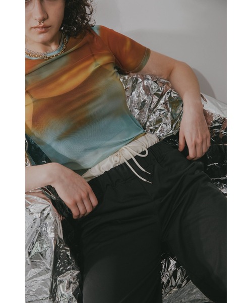 Solace（ソレイス）の「ダブルウエストストレートパンツ（スラックス・レディース・ブラック・FREE）」の2枚目の写真