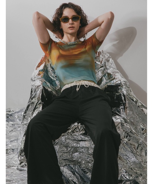 Solace（ソレイス）の「ダブルウエストストレートパンツ（スラックス・レディース・ブラック・FREE）」の14枚目の写真