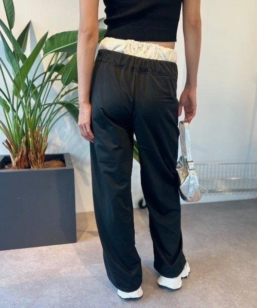 Solace（ソレイス）の「ダブルウエストストレートパンツ（スラックス・レディース・ブラック・FREE）」の10枚目の写真