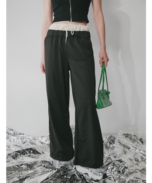 Solace（ソレイス）の「ダブルウエストストレートパンツ（スラックス・レディース・ブラック・FREE）」の15枚目の写真