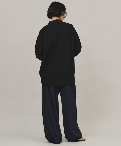 カレンソロジー　圧縮ウールカーディガン　黒 SALE／20%OFF】Curensology エトワールニットツイード