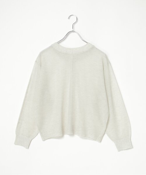 LBC（エルビーシー）の「シアー２ＷＡＹヘリンボンクロシェニット（カーディガン/ボレロ・レディース・ベージュ/ブラック/クリアグリーン・M/L）」の21枚目の写真