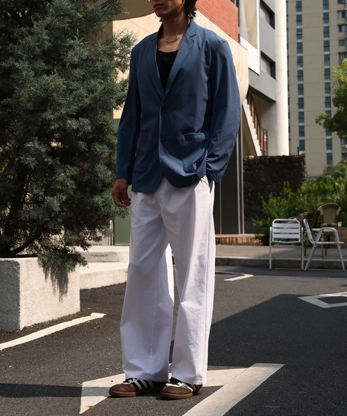 Cloudstyle(クラウドスタイル)の「【Cloudstyle】サマー リラックス テーラードジャケット/ストレッチ 接触冷感 洗濯機可能(テーラードジャケット・メンズ・ネイビー/ブラック/ブルー/グリーン系その他/グレー・MEDIUM/LARGE/X-LARGE)」の19枚目の写真